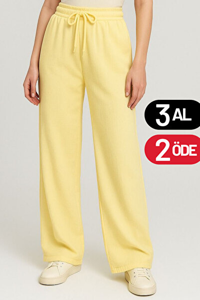 Mogi Butik Ženske lagane providne palazzo pantalone od muslina sa elastičnim ...