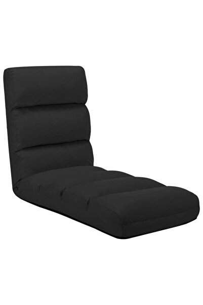 Concept Scaun de podea pliabil, negru, piele ecologică