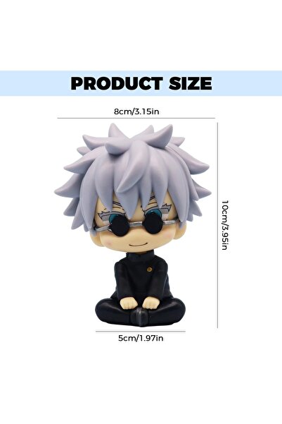 Intrio Gojo Satoru Oturan Chibi Figür – Jujutsu Kaisen Anime Koleksiyon Figürü