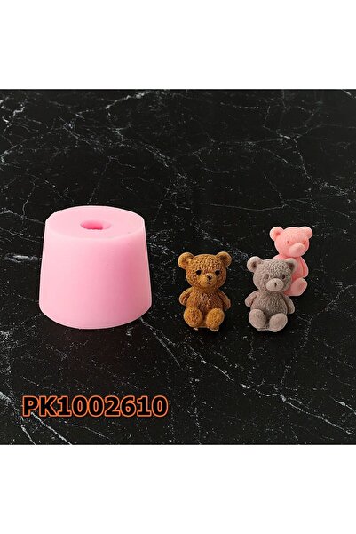 Poyrish PK1002610 - Silikon Kalıp Mum Kalıbı – Minik Tüylü Ayıcık