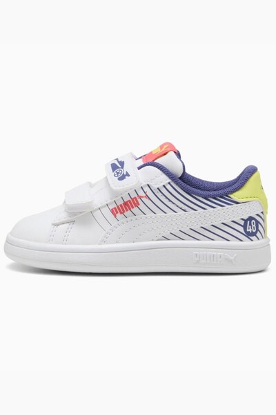 Puma 400658 01 Smash 3.0 Poised 2Race Vlnf Beyaz-Mavi Çocuk Spor