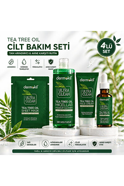 Dermokil Çay Ağacı Serisi Arındırıcı Ve Akne Karşıtı 4’Lü Set