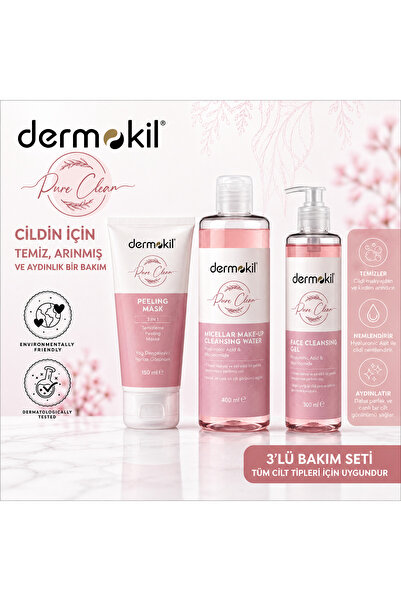 Dermokil Pure Clean Temizleyici Ve Arındırıcı 3’Lü Set
