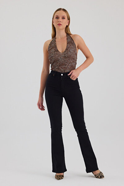 BPF Yüksek Bel Flare Jeans