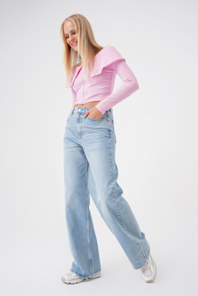 BPF High waist wide leg jeans