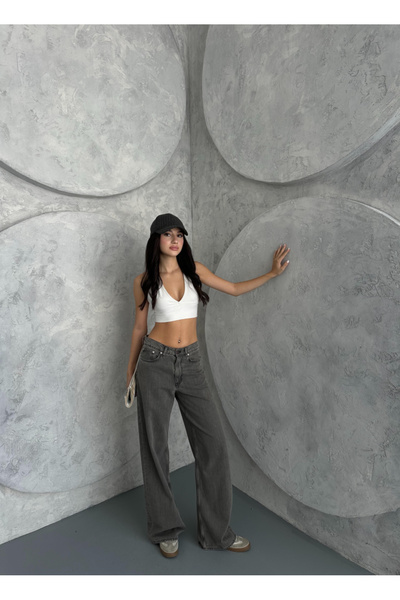 BPF Wide Leg Jeans Pantolon