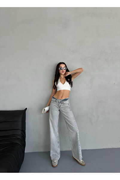 BPF Yüksek Bel Wide Leg Jeans