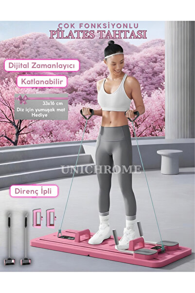 Unichrome Pilates Aleti – Zamanlayıcılı, Direnç Bantlı Çok Amaçlı Egzersiz Ta...
