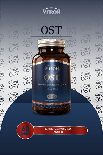 Vitron OST - Kalsiyum, Magnezyum, Çinko ve D3 İçeren Tablet Takviye Edici Gıd...