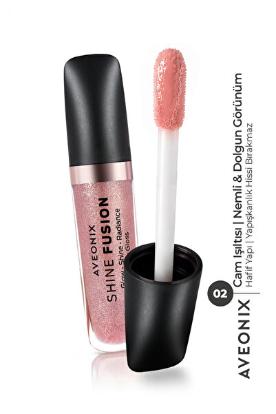 AVEONIX Doğal Işıltı Veren Shine Veil Lip Gloss 02 Parlak Bitişli Dolgun Duda...