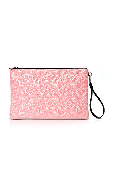 Ecrou Τσάντα Clutch & Portfolio με Αστεράτο Σχέδιο σε Σκόνη, με Αποσπώμενο Λο...