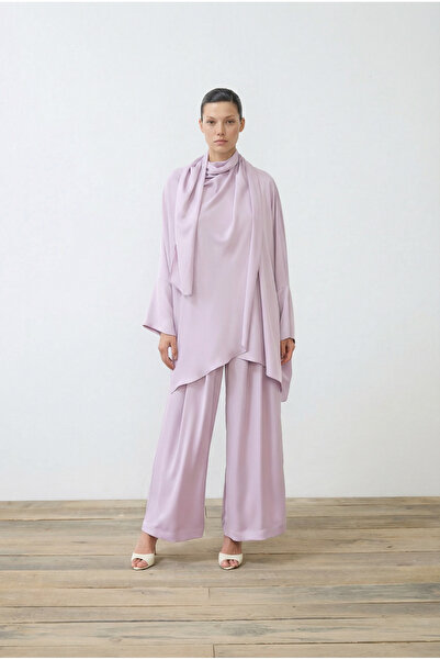 ELENA SATIN PANTSUIT LILAC
