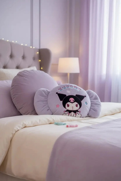 SANRIO Lisanslı Kuromi Peluş Yastık – Yumuşacık Şeker Figürlü Dekoratif Seri ...