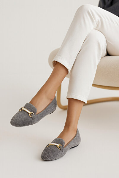 Beyond Γυναικείες γκρι βελούδινες παντόφλες σπιτιού BYNDVT01