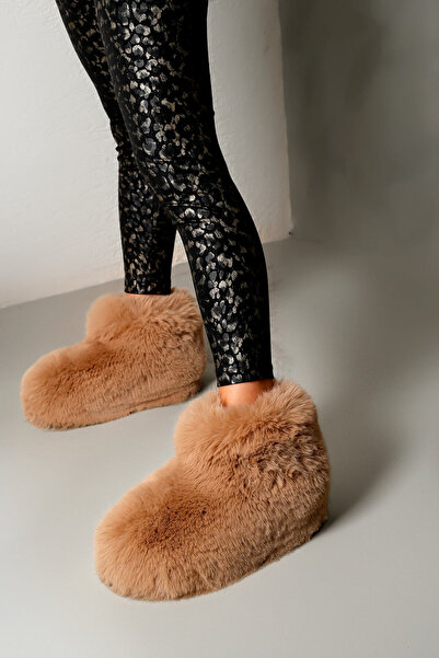 Beyond Γυναικείες καφέ Bumble Fur Inside Ultra Light Furry Slippers 4cm Bynd03