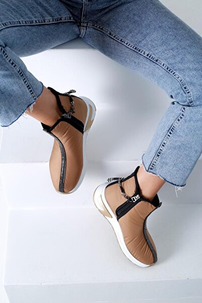 Beyond Γυναικείες μπότες αλεξίπτωτου με διπλό φερμουάρ Elora με λεπτομέρεια α...