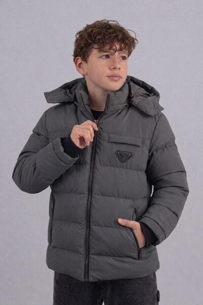 Zaziko Kids Nova Kumaş με κουκούλα Χειμερινό παλτό για αγόρια KM2509