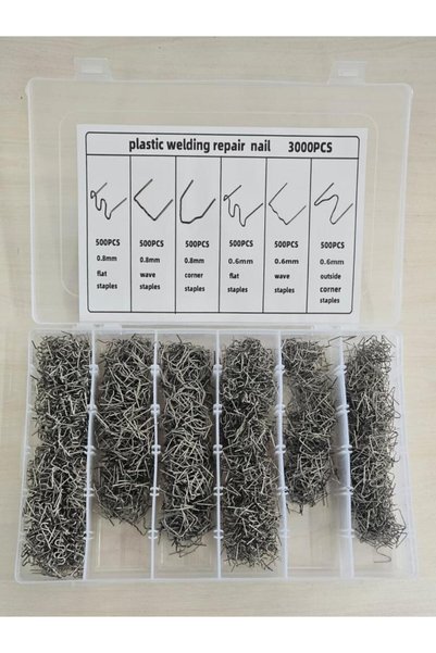 Hatfon Elektronik PLASTİK ZIMBA TAMİR TELİ 3000 ADET 6 ÇEŞİT 500 PARÇA(X144)