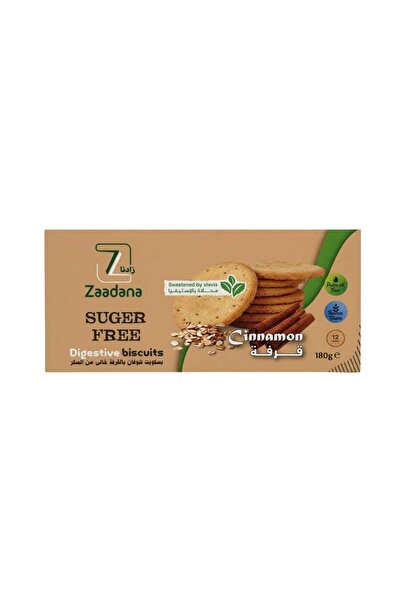Zaadana بسكويت دايجستف بالقرفة خالٍ من السكر 180 جرام
