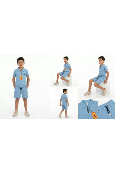 Generic Brand 6/11 Years Old Collared Zippered Lycra Children's Set