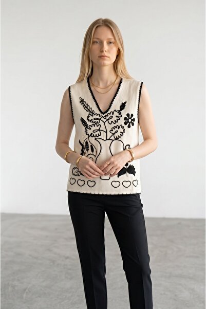 Altamira Γυναικεία πλεκτή μπλούζα με έθνικ σχέδια