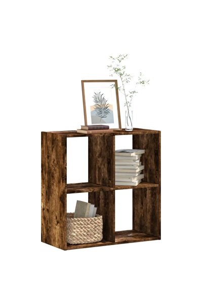 vidaxl Βιβλιοθήκη Καπνιστή Δρυς 68,5x32x68,5 εκ. από Επεξεργ. Ξύλο