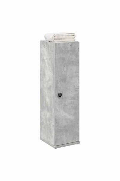 vidaxl Ντουλάπι μπάνιου με θήκη για ρολό μπετόν γκρι 20,5x22x72 cm