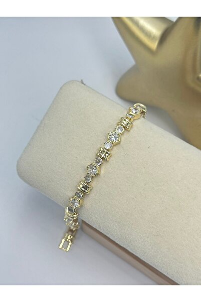 BYYEŞO Sequential Geometric Stone Detailed Steel Bracelet