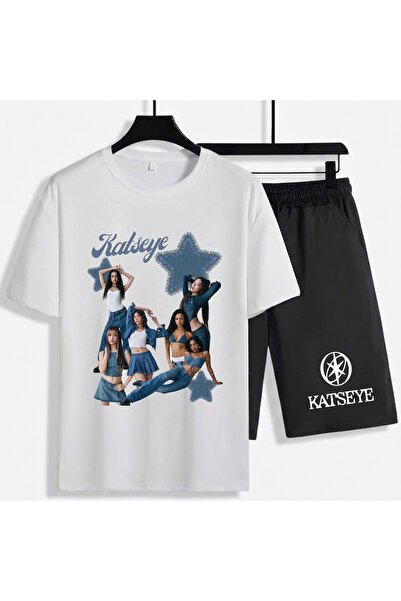 SVART WEAR Katseye K-Pop Unisex 100% Cotton Shorts - T-Shirt Bottom Top Set