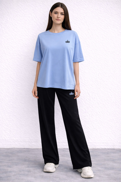 ZAVIXO Women's Oversize Basic 2-Piece Set 100% Cotton Comfortable Stylish Com...