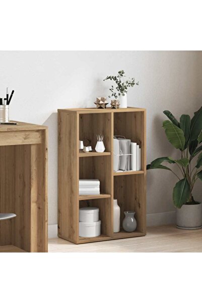 vidaxl Βιβλιοθήκη Αρτισιανή Δρυς 45x25x80 εκ. Επεξεργ. Ξύλο