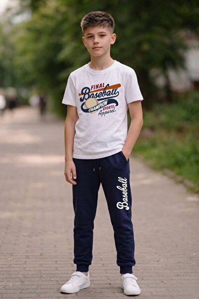 cm buseyiz Busekids Boys' Trendy Multi-Colored Printed T-Shirt with Ribbed Bo...