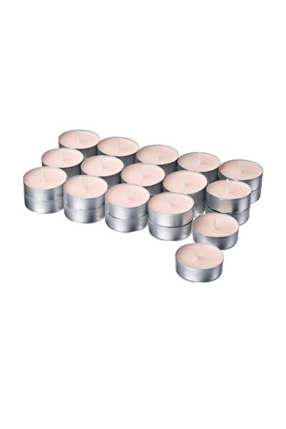 IKEA LOTSFAGEL kokulu tealight mum,açık pembe renk , 3.5 saat , pembe çiçekler