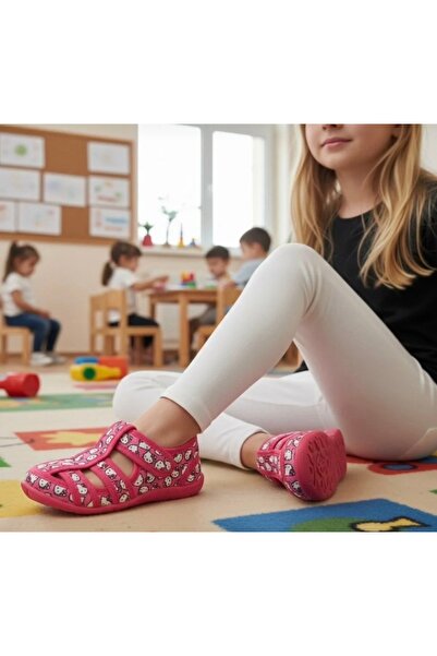 JOJO KIDS kız çocuk yumuşak ve esnek , sandalet panduf , kaymaz taban , ortop...