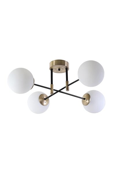 Vera Lighting Çapraz 4'lü Eskitme Siyah Plafonyer Avize