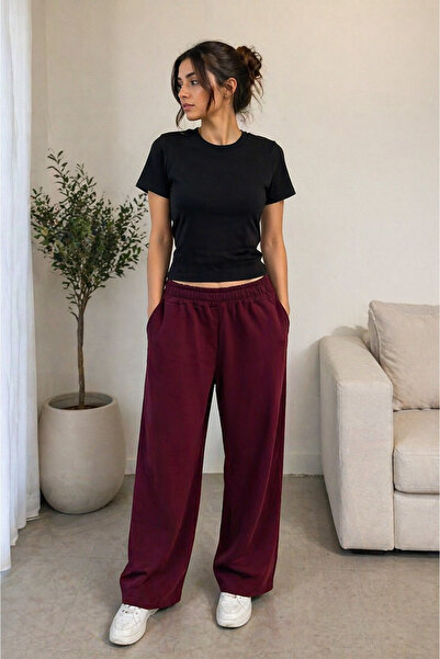 ZAVIXO Γυναικείο Σετ Καθιστικού Τύπου Basic Crop Lounge από 100% Βαμβάκι με Α...