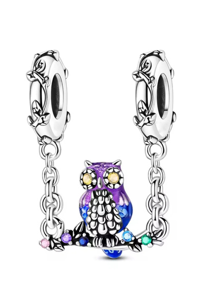 Fubena Swinging Owl Chain Dangle Charm