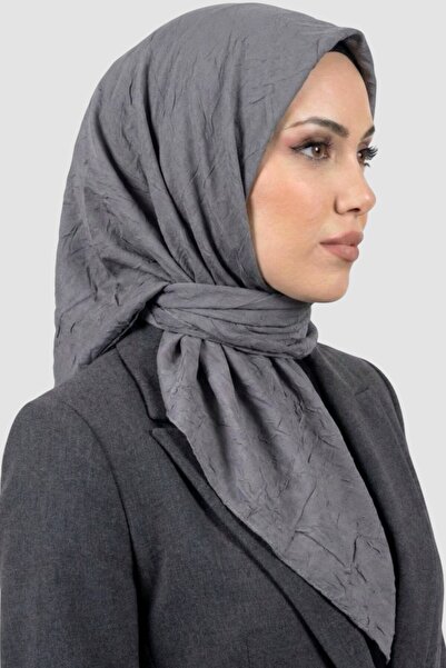 hadiora Women's Gray Deluxe Bamboo Crush Scarf