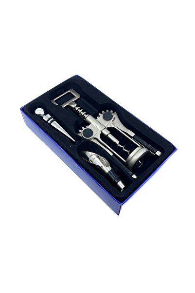 Bıyıklı Tobacco Professional Winged Corkscrew Set - Wine Opener, Bottle Stopp...