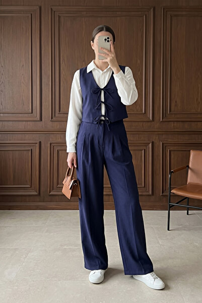 MODAQU Σετ Γιλέκο και Παντελόνι - Ναυτικό Μπλε