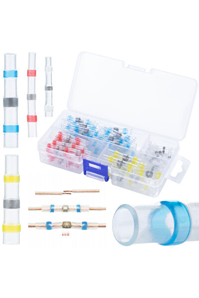 Rosfix Set Tuburi Termocontractabile cu Cositor 100 Buc | Ø 0,25–6 mm, 80°C