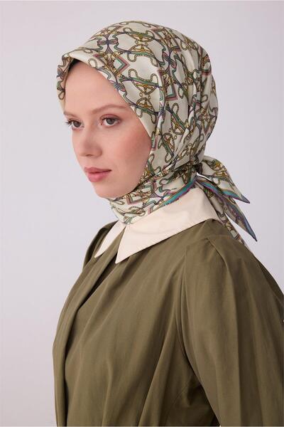 Belli Μαντήλι Tivil Pure Silk IST 4328 - 83 Κίτρινο Σχέδιο Μπατίκ