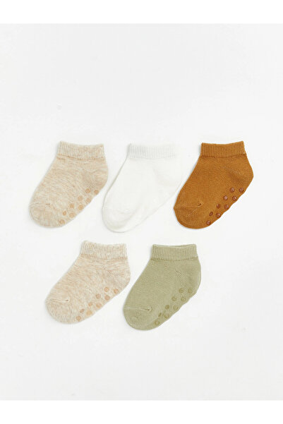 LC Waikiki LCW baby Μπεζ κάλτσες-μποτάκια για αγοράκι, σετ 5 τεμαχίων