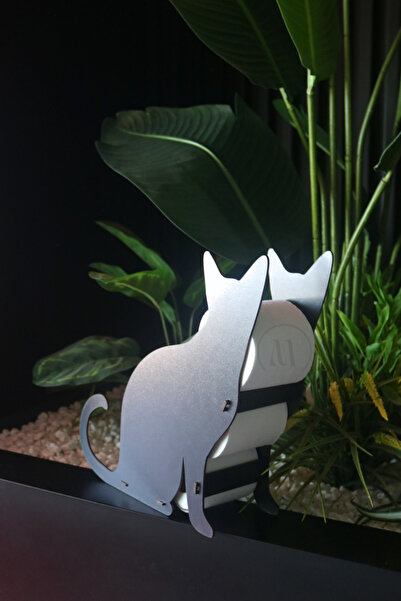Generic Brand Stylish Black Decorative Cat Design Wc Toilet Paper Holder Set