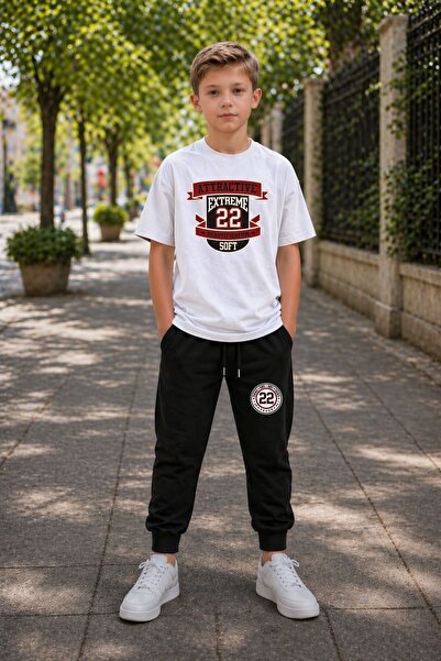 armicem ArmiKids Boy's New Season Πολύχρωμο T-Shirt με στάμπα και σετ με ριμπ...