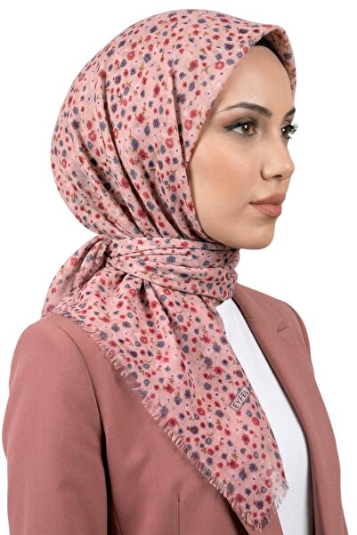 hadiora Women's Floral Patterned Fringed Flared Scarf 6501