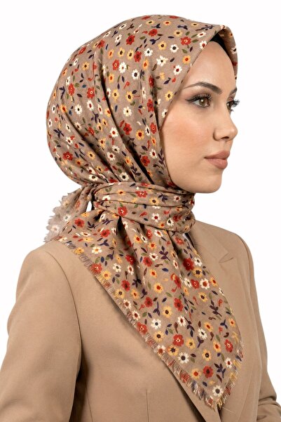 hadiora Women's Floral Patterned Flared Scarf 6502