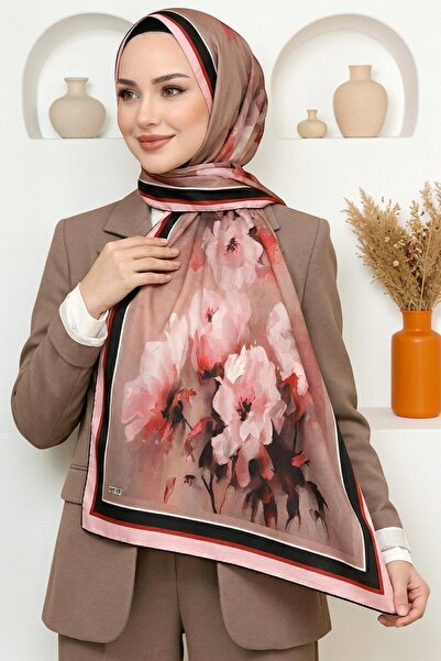 hadiora Women's Soft Shawl with Dried Rose Flower Pattern