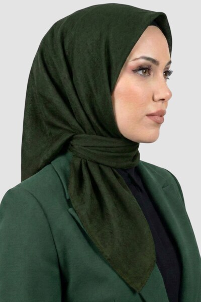hadiora وشاح نسائي من الخيزران الفاخر باللون الكاكي