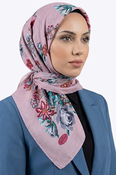 hadiora قلم حبر جاف نسائي مزخرف بنمط التطريز باللون البودرة
